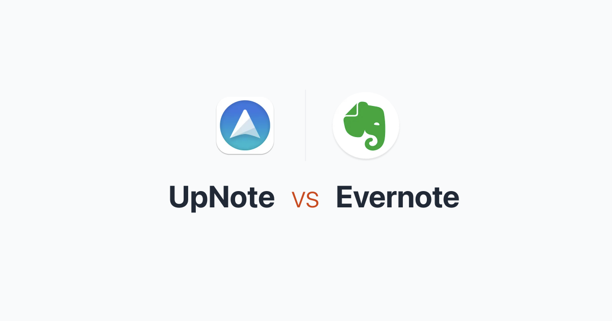 Upnote vs Evernote